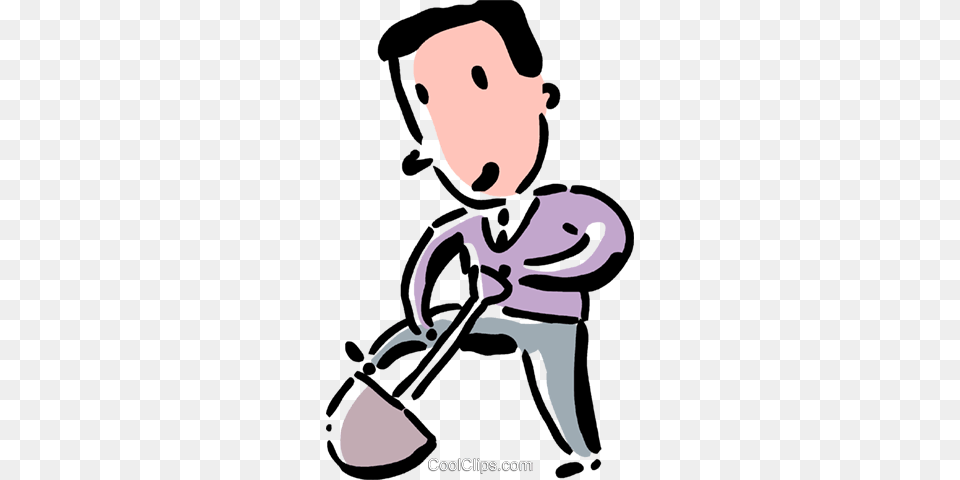 Man With Shovel Royalty Vector Clip Art Illustration, Baby, Person, Face, Head Png