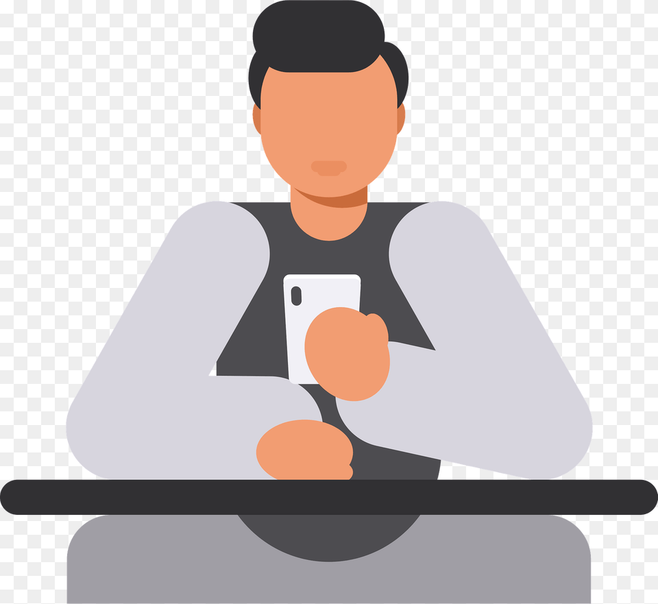 Man With Smartphone Clipart, Photography, Person, Sitting, Face Png Image