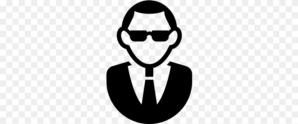 Man With Sunglasses And Suit Vector Man With Glasses Icon, Gray Free Png