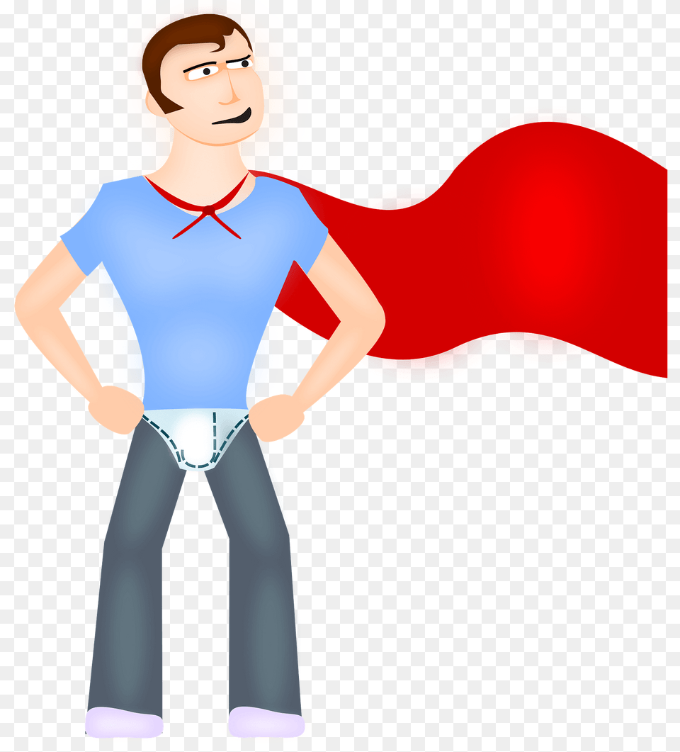 Man With Super Power Clipart, Clothing, Pants, Adult, Person Free Png Download