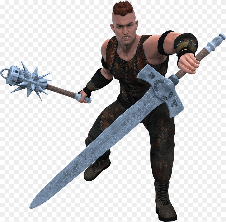 Man With Sword Hd, Weapon, Blade, Dagger, Knife Png
