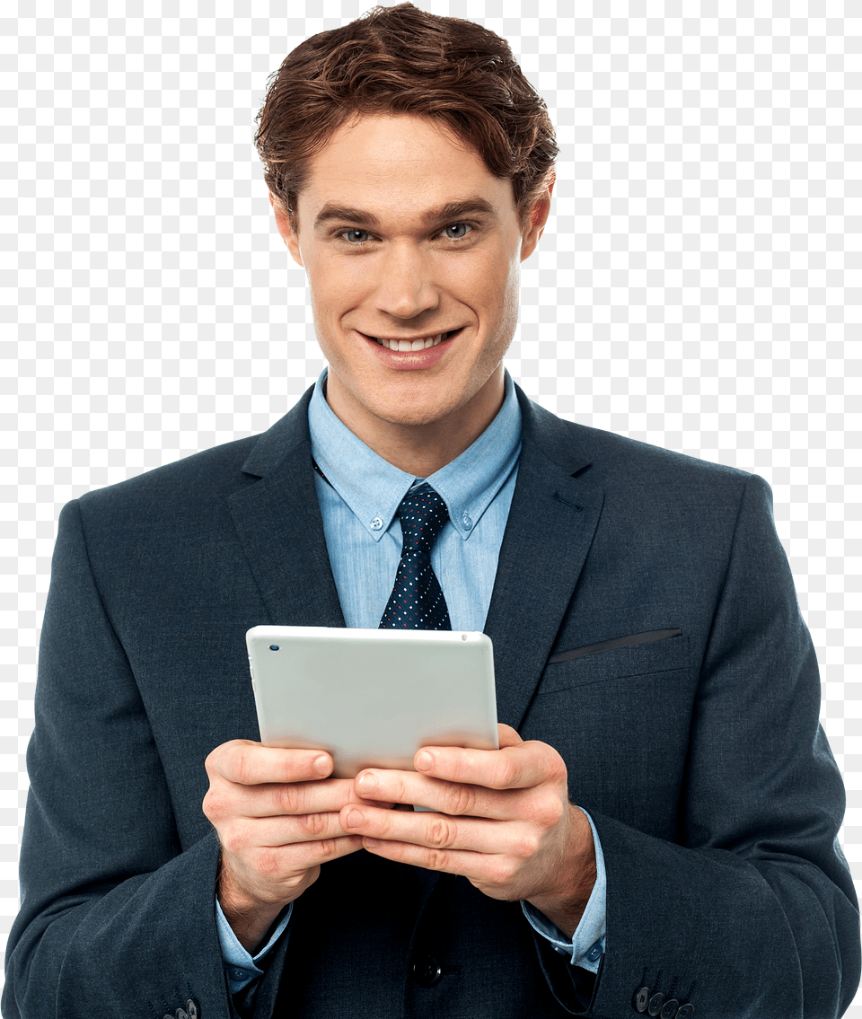 Man With Tablet Png