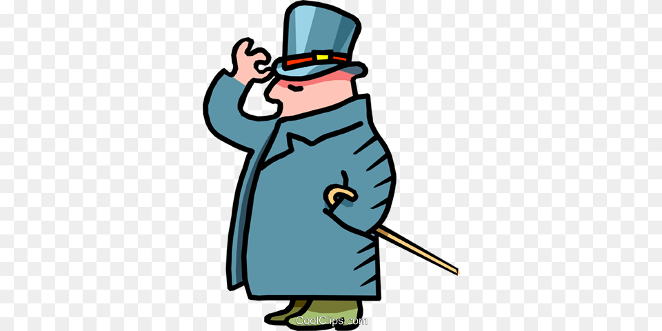 Man With Top Hat And Cane, Clothing, Coat, People, Person Free Png