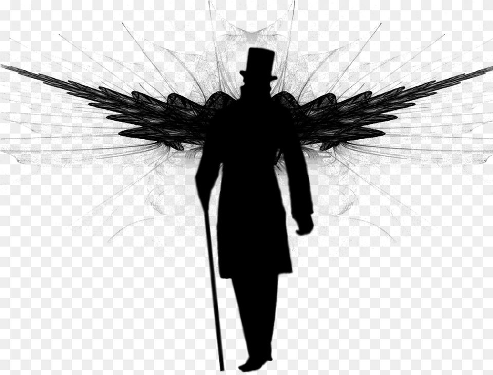 Man With Top Hat Top Hat Man Vector, Silhouette, Lighting Png Image