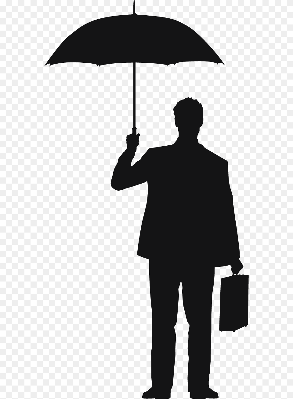 Man With Umbrella Silhouette, Adult, Person, Male, Canopy Free Png Download