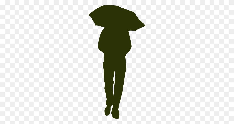 Man With Umbrella Silhouette, Person Free Png