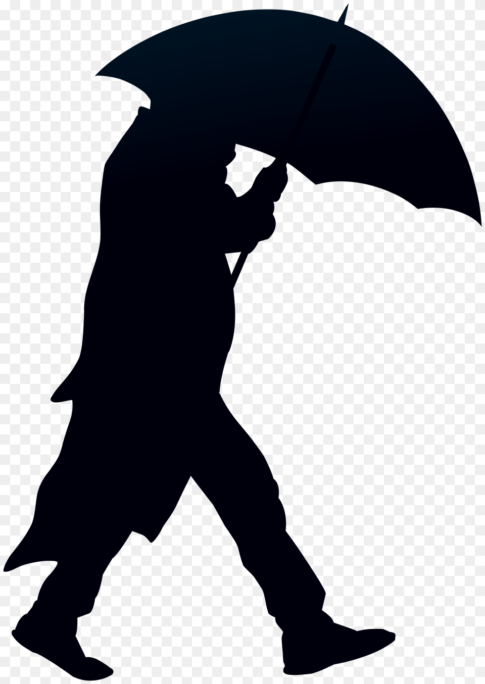 Man With Umbrella Silhouette Clip, Canopy, People, Person, Cross Free Transparent Png