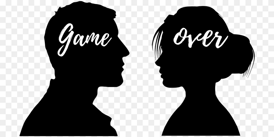 Man Woman Face Head Profile Compared To Man And Woman Profile Face, Text Png Image