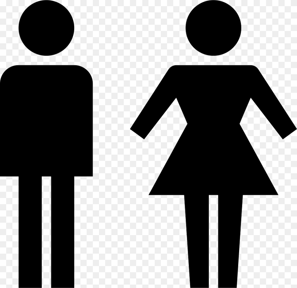 Man Woman Man And Woman Symbol, Silhouette, Sign Free Transparent Png