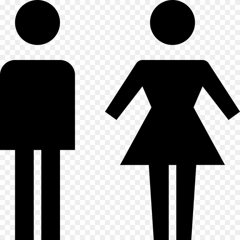 Man Woman Toilet Bathroom Sex Gender Comments Man Woman Icon, Silhouette, Sign, Symbol Free Transparent Png