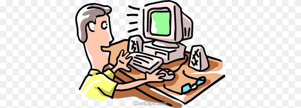 Man Working, Computer, Electronics, Pc, Baby Png