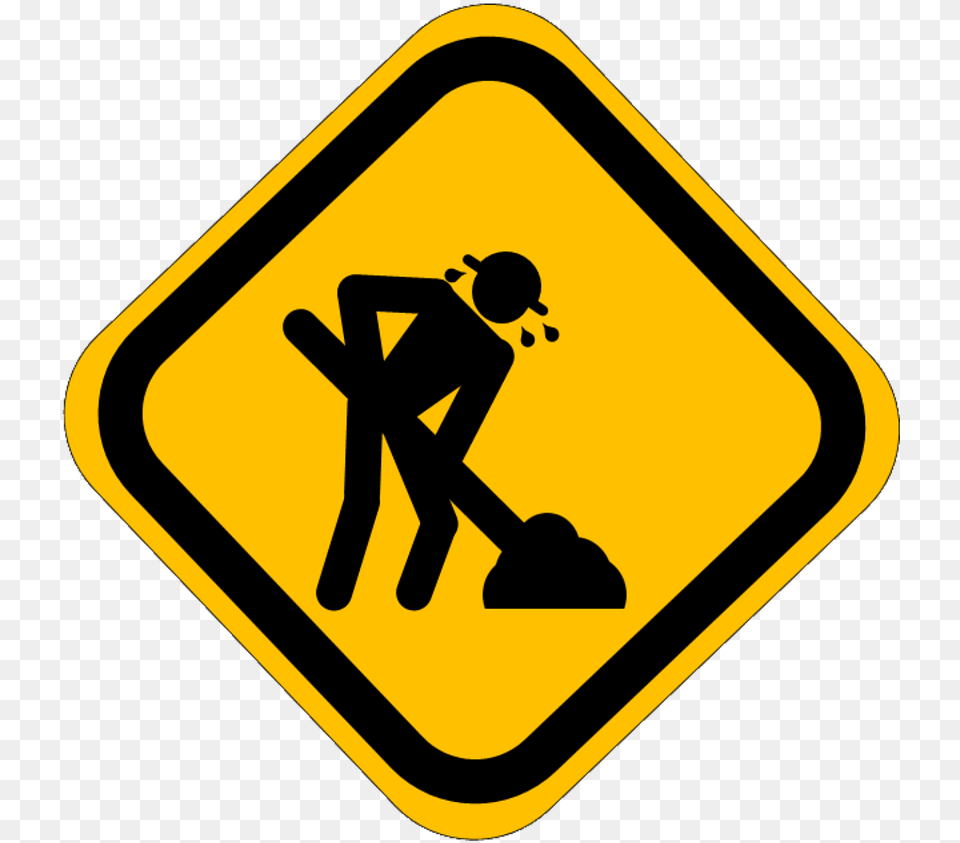 Man Working Hard Picture Hard Working Man Sign, Symbol, Road Sign, Person Free Png Download