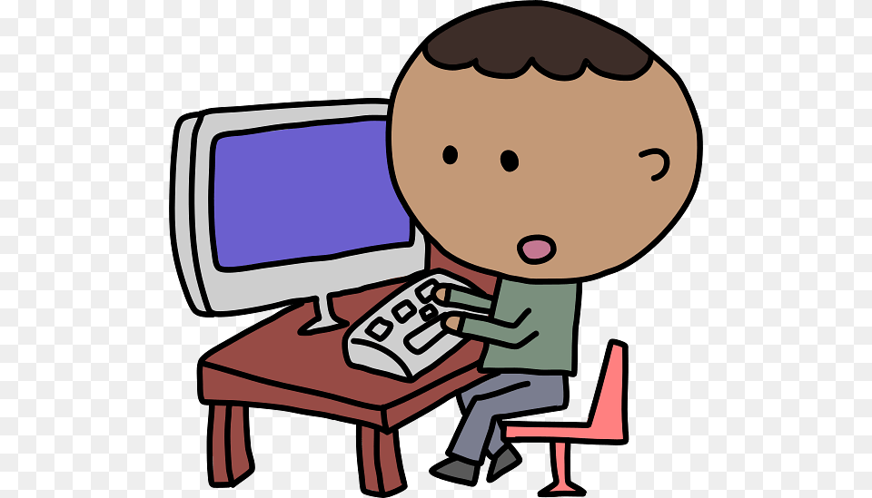 Man Working On The Computer, Electronics, Pc, Computer Hardware, Computer Keyboard Free Png Download