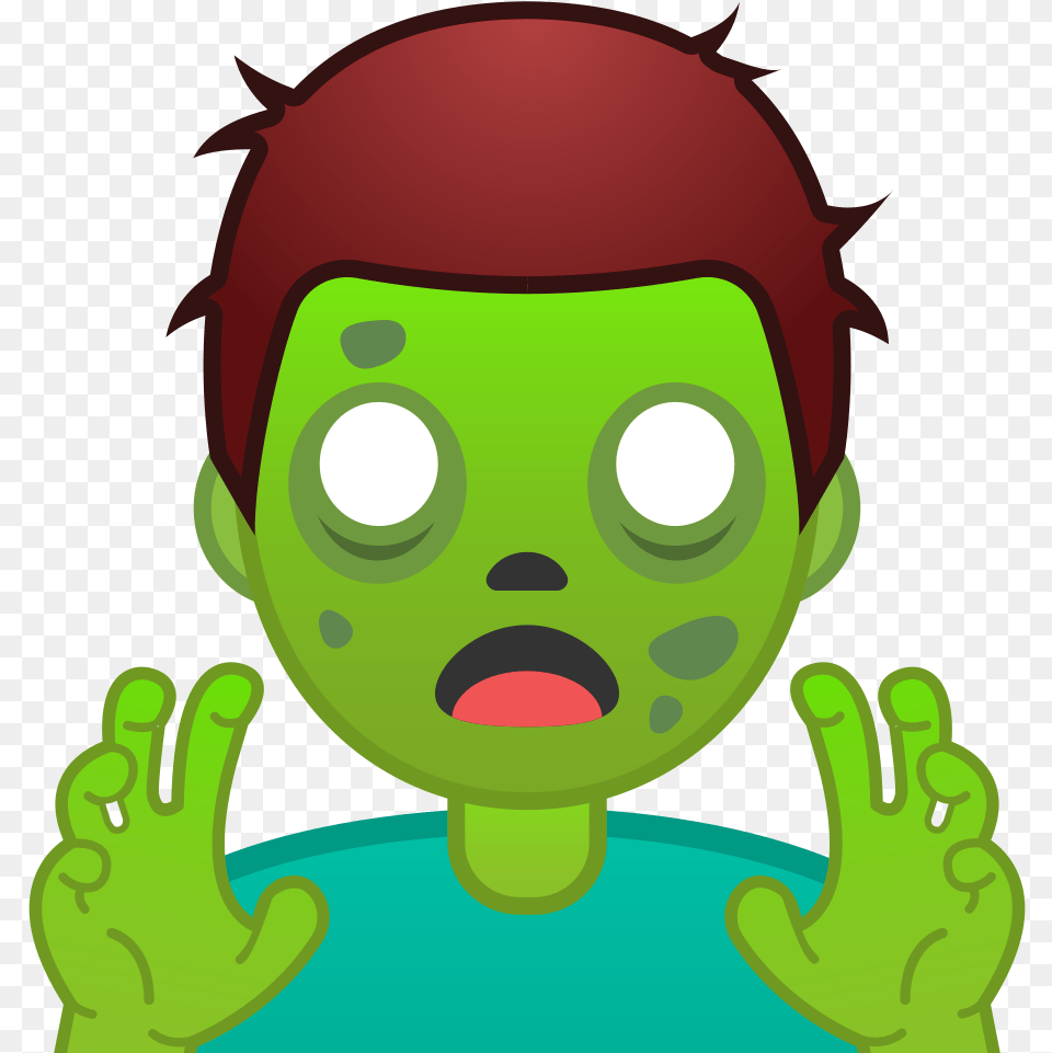 Man Zombie Icon Emoji Zombie, Green, Face, Head, Person Png Image