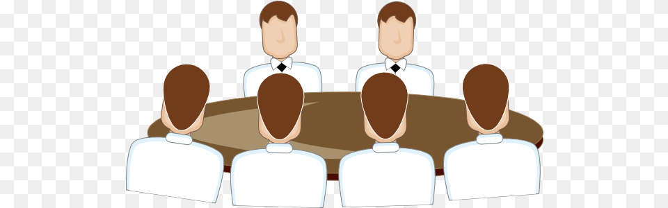 Management Review Meeting Icon Clip Art Library 6 People Round Table Cartoon, Person, Crowd, Speech, Indoors Free Transparent Png