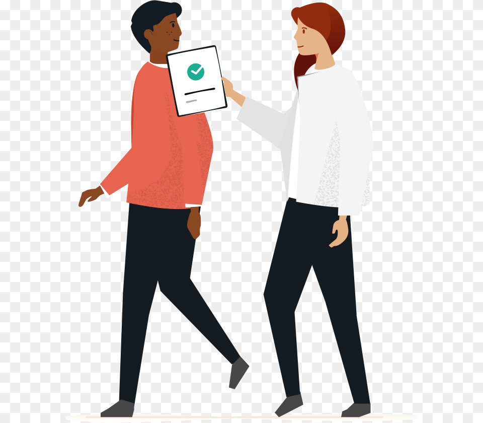 Manager Employee Relationship Manager And Employee, Advertisement, Clothing, Pants, Walking Free Png