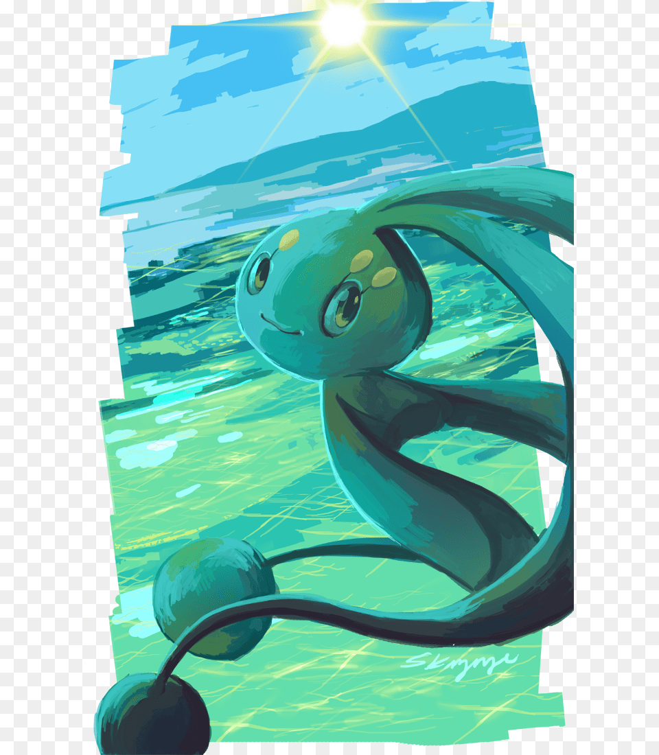 Manaphy Pokemon Manaphy, Art, Graphics, Outdoors Free Png Download
