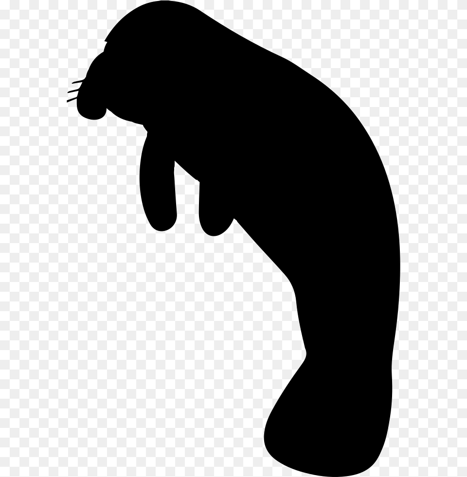 Manatee Mammal Animal Shape Icon Free Download, Silhouette Png Image