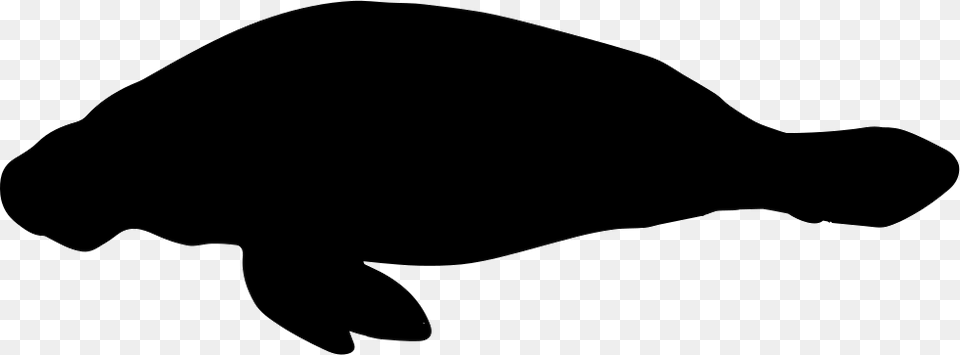 Manatee Shape Whale, Silhouette, Animal, Fish, Sea Life Free Png