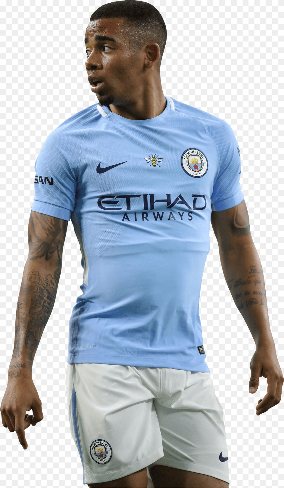 Manchester City Gabriel Jesus, Clothing, T-shirt, Shirt, Adult Free Png Download