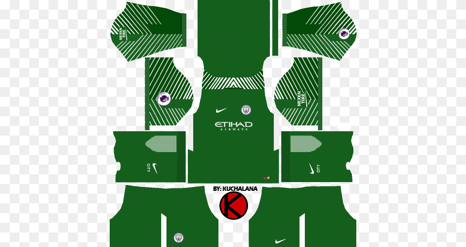 Manchester City Goalkeeper Home Kits Dream League Soccer Kit Italy 2018, Clothing, Vest, Machine, Wheel Png Image
