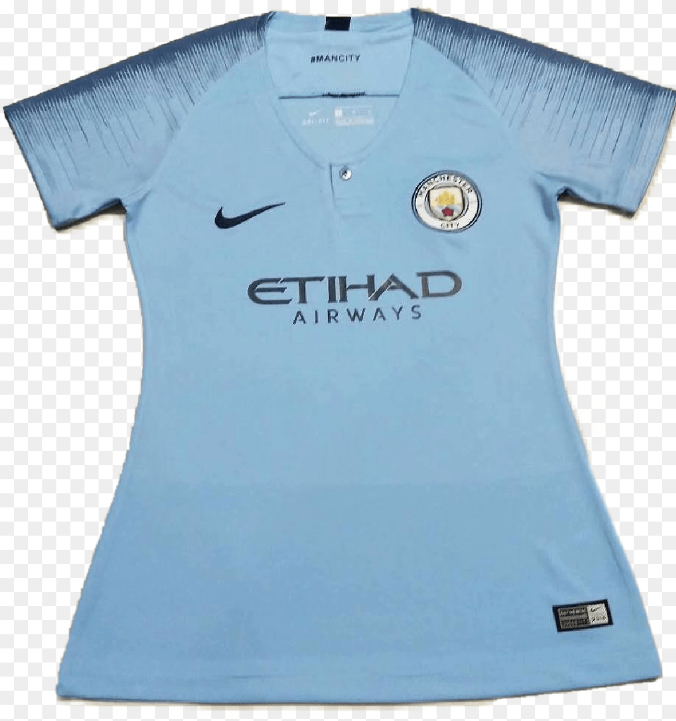 Manchester City Womens Soccer Jersey Etihad Airways, Clothing, Shirt, T-shirt Png
