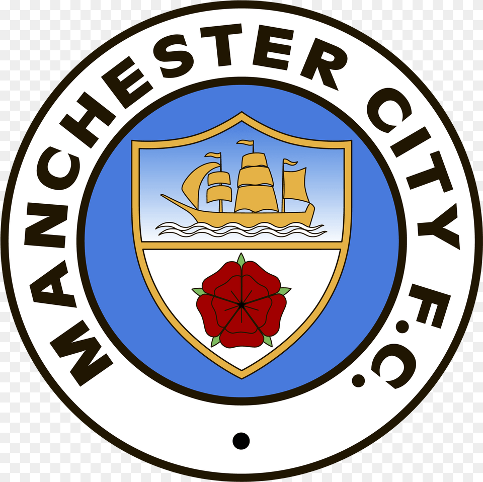 Manchester Logo Interesting History Manchester City Fc Logo, Badge, Symbol, Emblem, Disk Png