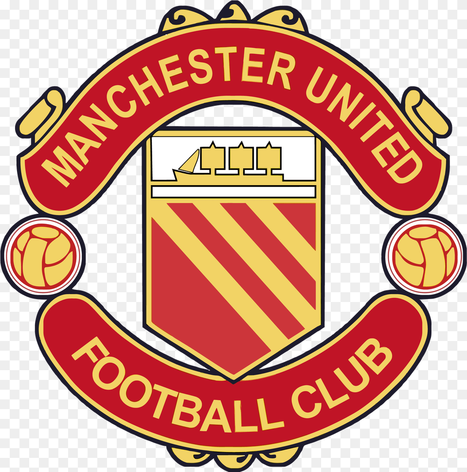 Manchester Old United Logo Manchester United Old Badge, Symbol, Emblem, Dynamite, Weapon Free Transparent Png