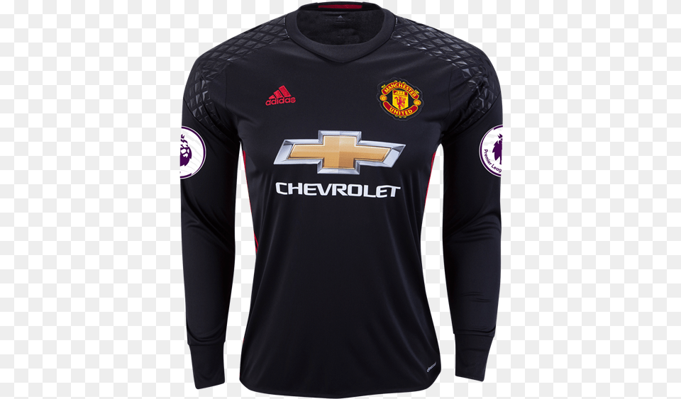 Manchester United Black Jersey Long Sleeve, Clothing, Long Sleeve, Shirt, T-shirt Free Png Download