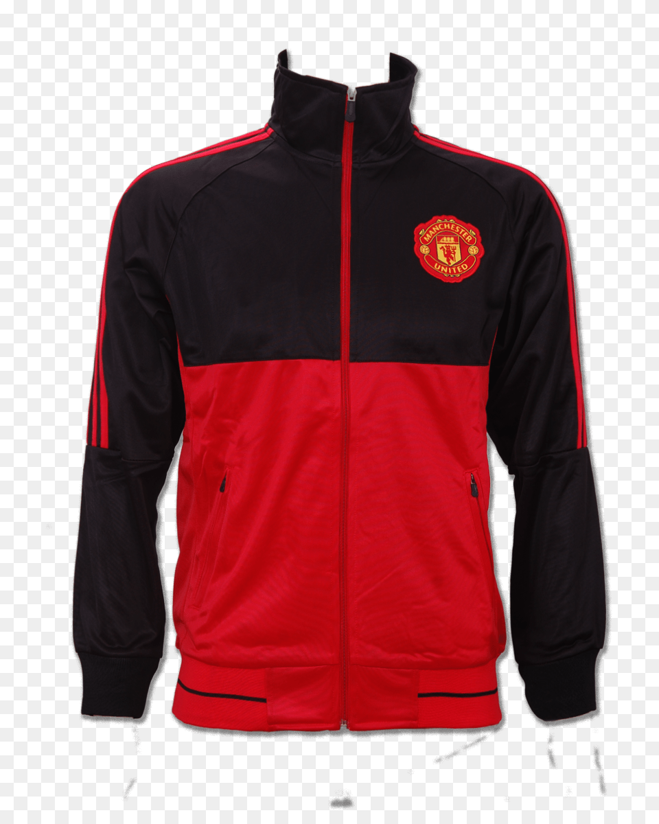 Manchester United Fc Training Jacket Color Red, Clothing, Coat, Fleece Free Png