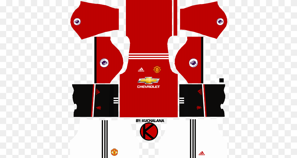 Manchester United Kits Dream League Soccer 2018 Kit Manu, Clothing, Lifejacket, Vest, Moving Van Free Png