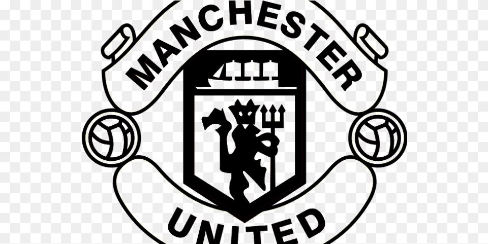 Manchester United Logo Clipart Manchester United Black And White Logo, Badge, Symbol, Emblem Png Image