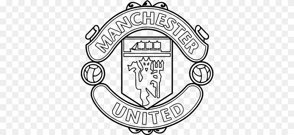 Manchester United Logo Clipart Manchester United Logo Manchester United Drawing Logo, Gray Png Image