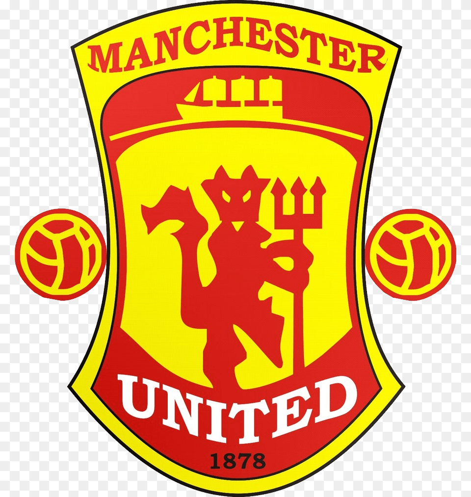 Manchester United Logo Manchester United Black Devil, Badge, Symbol, Emblem, Food Png
