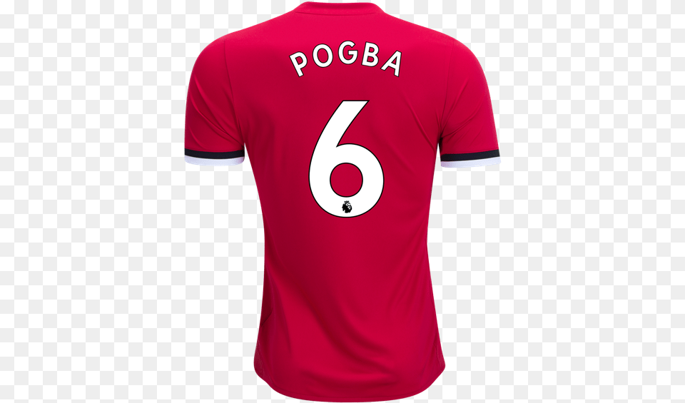 Manchester United Paul Pogba Home Soccer Jersey Lewandowski Poland Jersey Clothing, Shirt, T-shirt, Text Free Transparent Png