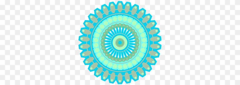 Mandala Turquoise, Pattern, Disk, Art Free Png