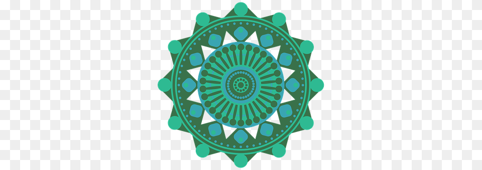 Mandala Pattern, Turquoise, Spiral Free Png Download