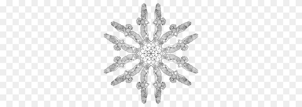 Mandala Nature, Outdoors, Snow, Snowflake Free Transparent Png