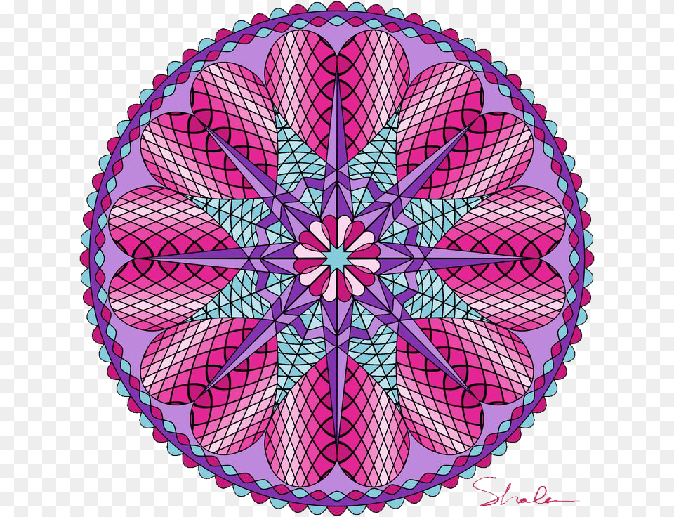 Mandala, Pattern, Purple, Art, Home Decor Png Image