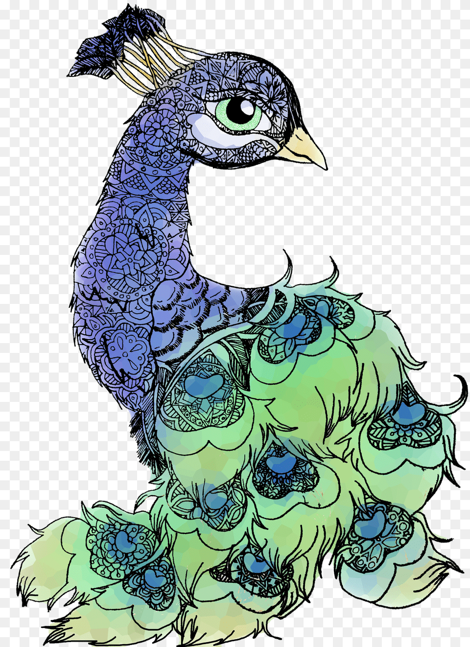 Mandala Animal Clipart, Bird, Person, Face, Head Free Png