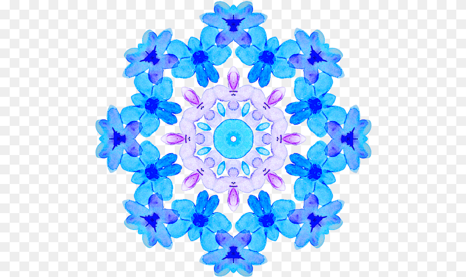 Mandala Blue Flowers, Plant, Accessories, Flower, Pattern Free Transparent Png