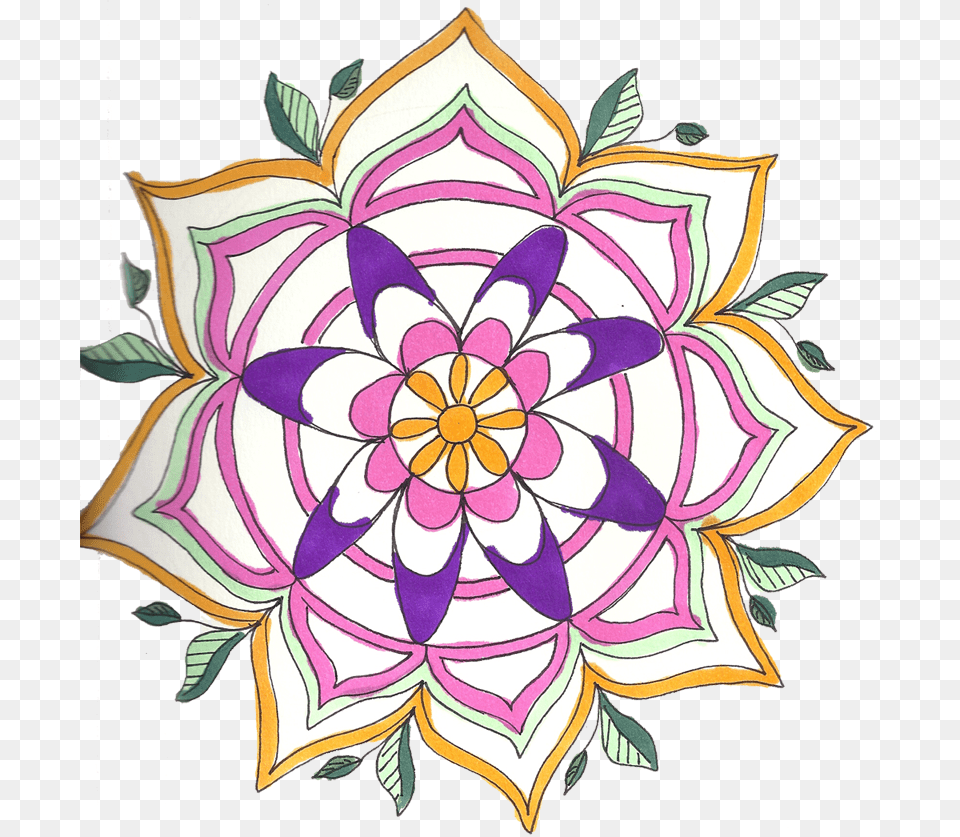 Mandala By Pat Langley Mandala, Art, Dahlia, Floral Design, Flower Free Png Download