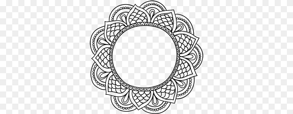 Mandala Circle Decorative Sticker Mandala, Gray Png Image