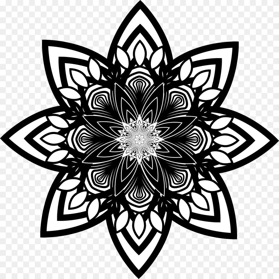 Mandala Clipart, Dahlia, Flower, Plant, Art Png Image