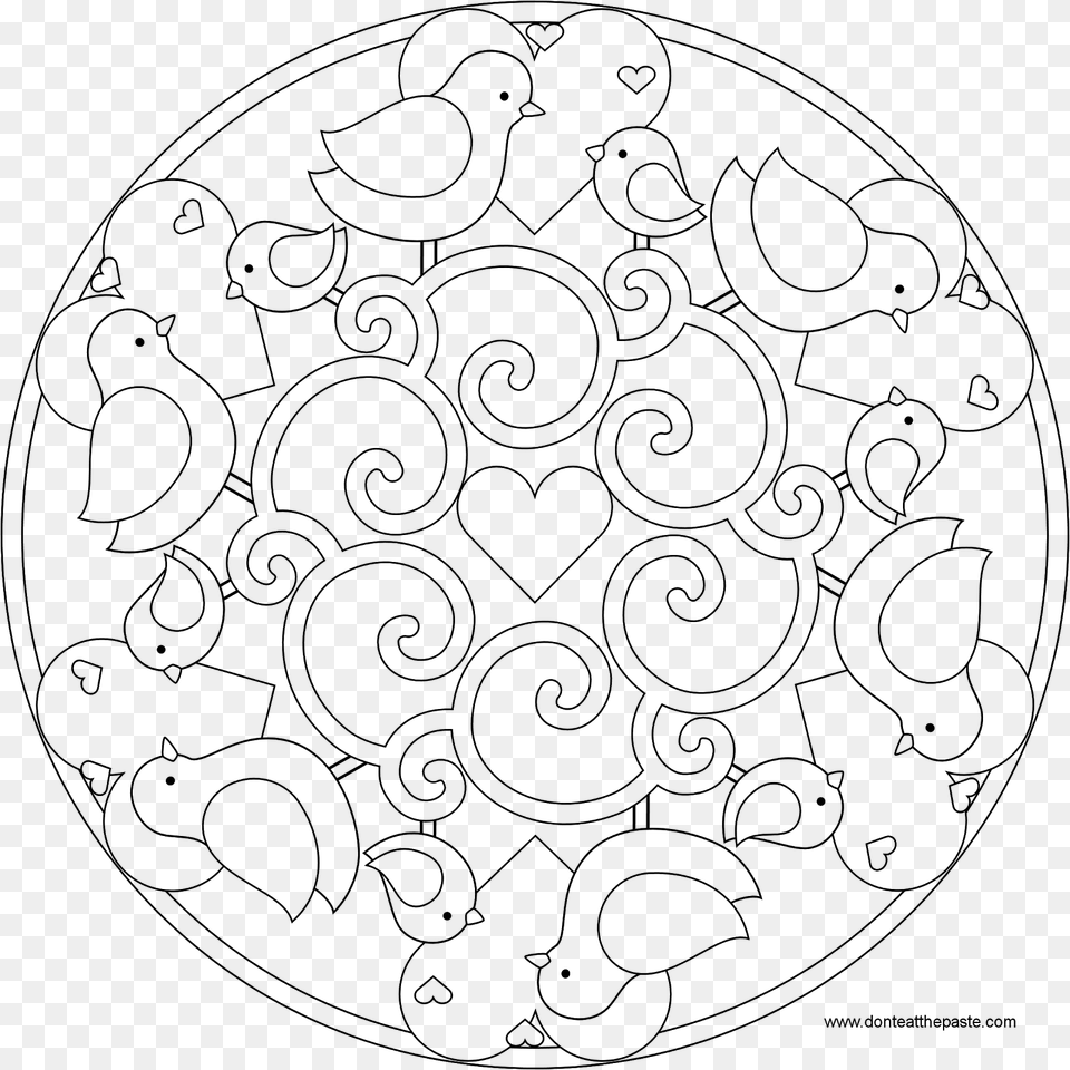 Mandala Clipart Easter Mandalas Coloring Pages, Gray Png Image