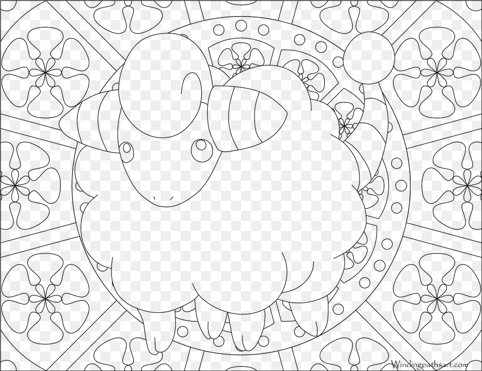 Mandala Coloring Pages Pokemon Mew Alola Pokemon Colouring Pages, Gray Free Png Download