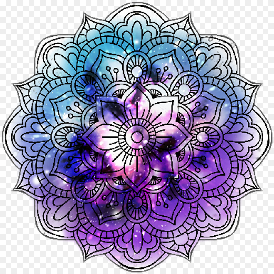 Mandala Colors Effects Ftestickers Ftstickers Stickers Bouquet, Art, Doodle, Drawing, Pattern Free Transparent Png