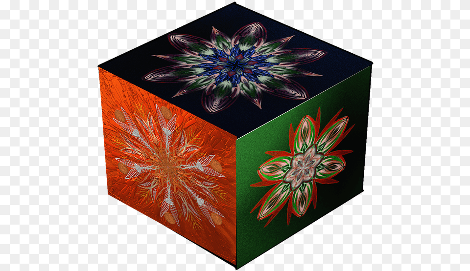 Mandala Cube Square Cube Shape Structure Red Floral Design, Pattern, Box Png Image