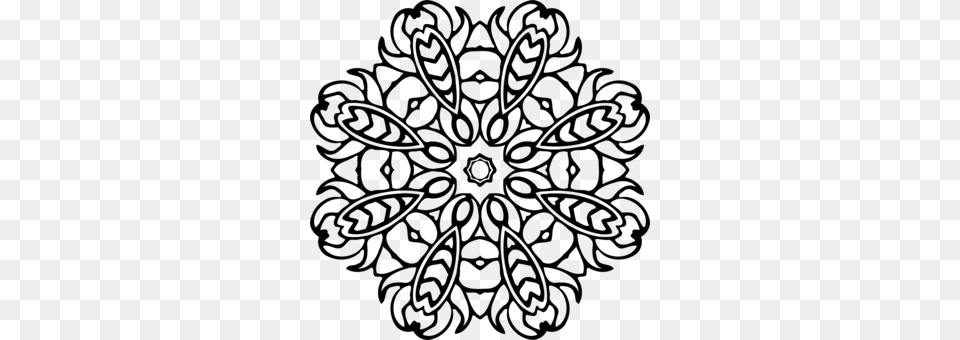 Mandala Download Drawing Android, Gray Png