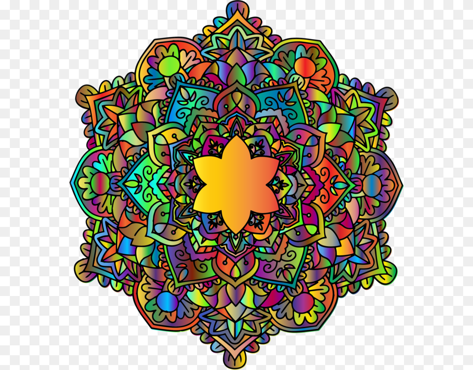 Mandala Floral Flower Abstract Chromatic Colorful Colorful Mandala Designs, Art, Pattern, Graphics, Baby Free Png Download